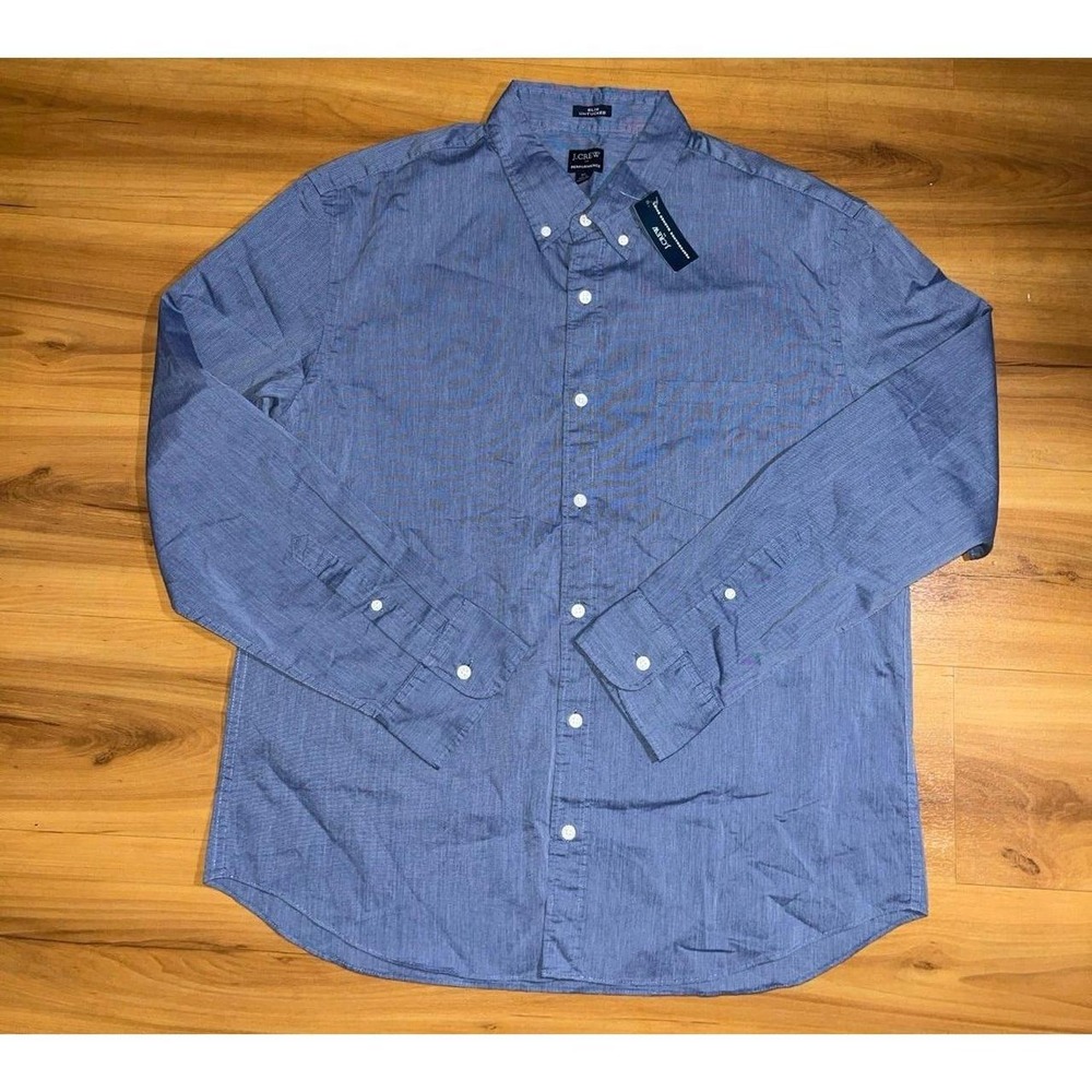 Mens NWT J.Crew Performance Slim Untucked Button-Front Casual Dress Shirt